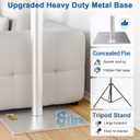 10x10ft Heavy Duty Backdrop Stand with Adjustable Height & Width, Pipe and Drape Photography Background Stand for Wedding, Party, Event, Studio & Outdoor Decoration, Silver