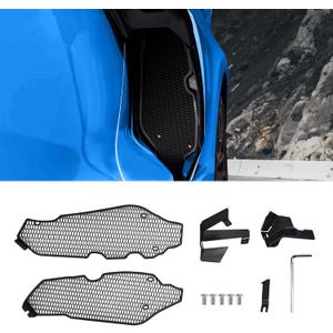 2PCS Upgrade Side Intake Mesh Grilles Insert,OEM Style Aluminum Driver and Right Passenger Side Radiator Air Intake Vent Guards Mesh Set Accessories for Corvette C8 Stingray Z51 2020+