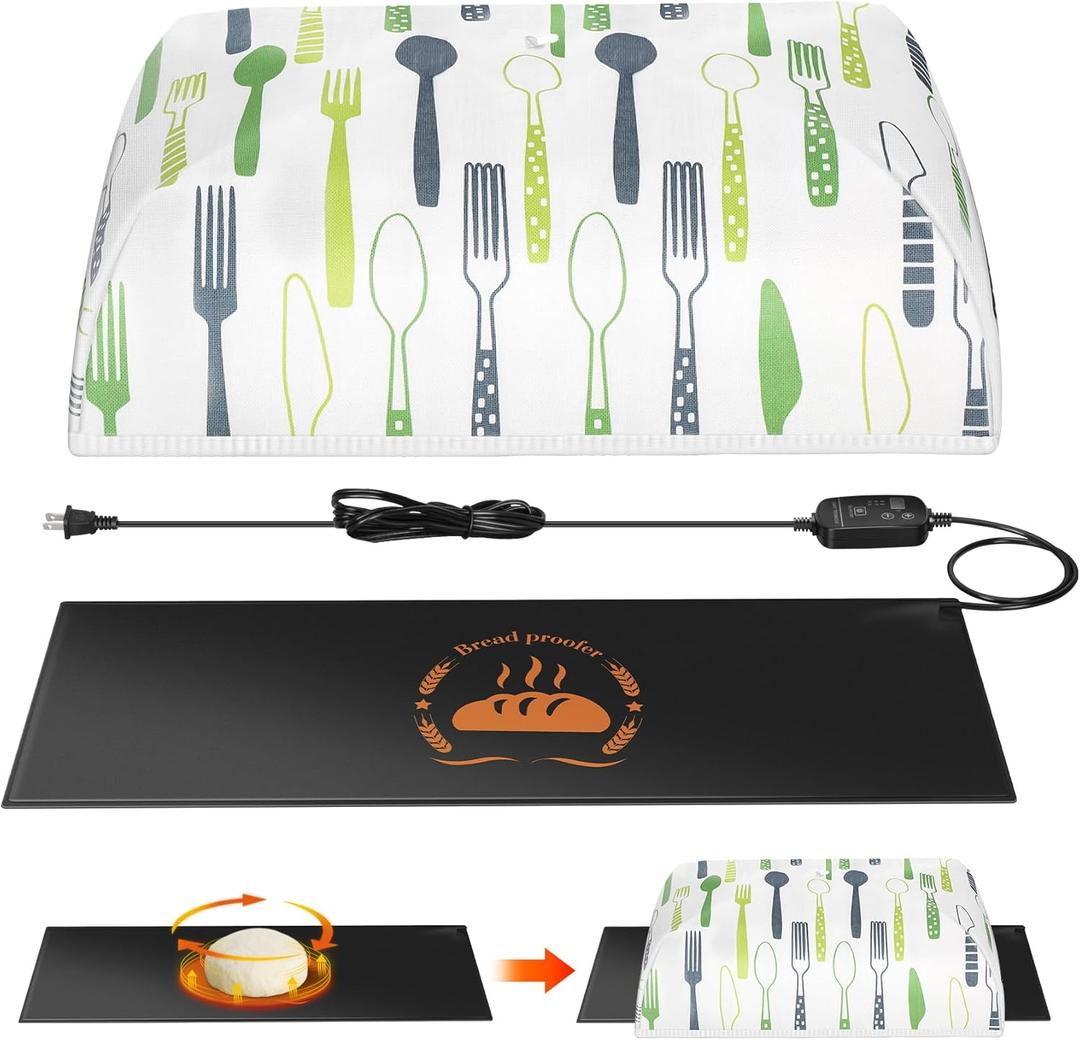 Sourdough Heating Mat Dough Proofing Box Fahrenheit, 59F - 140F Adjustable Dough Rising Heating Mat, Heated Bread Mat for Sourdough,Bread Warmer Mat with Sourdough Starter Warmer