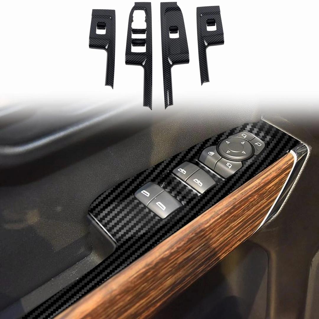 Interior Door Armrest Window Lift Cover Trim For Chevrolet Silverado 1500 19-23