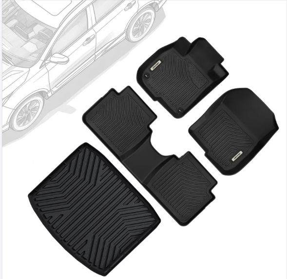 Upgraded All-Weather Floor Mats for Honda CR-V 2017-2022 (Non-Hybrid) | Custom Fit TPE Floor Liners & Cargo Mat Full-Set