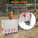 XKV Metal Automatic Chicken Feeder 90LBS with 10 Ports,No Feed Waste,All Seasons Support,Weather-Resistant and Animal-Proof,Suitable for Chicken,Geese,Ducks,Turkeys,Quails