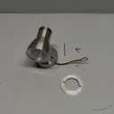 THALASSA RV Overhead Reading Light 12V LED Spotlight Camper Motorhome Interior Warm Light Brushed Nickel with Blue Small Reminder Light, Adjustable Touch Dimmer Switch 3W DC 10-30V