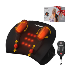 weyais Neck Massager Pillow, Neck and Shoulder Relaxer with Heat, 3 Modes and Strengths, Neck Massager for Pain Relief Deep Tissue, Remote Control, Gift for Women Men Parents Christmas,Black