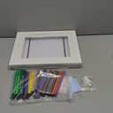 FrameWorks 10"x12.5" White Wooden Kids Art Frame with Magnetic Door – Display for 3D Artwork, Photos, Crafts – Gallery Style Edges Wall Decor for Home, Playroom, Easy Access Frame for Creativity