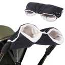 Stroller Hand Muff Winter Extra Thick Pushchair Gloves Keep Warm for Parents and Caregivers in Cold Weather Anti-Freeze Extra Thick Gray Lining Fleece