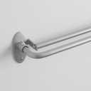 Eclipse Clinton Blackout Curtain Rod, 5/8 Inch Double Bar Wrap Around Adjustable - Fits Windows 48 to 86 Inch, Brushed Nickel Finish