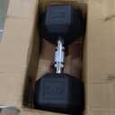 CAP Barbell Coated Hex Dumbbell Weight - Single | 30 lbs, Chrome Handle