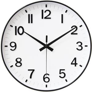 HZDHCLH White Analog Wall Clocks Battery Operated,12 inch Silent Non Ticking Modern Wall Clock for Living Room Bedroom Kitchen Office Classroom Decor
