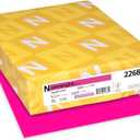 Neenah Astrobrights Bright Color Paper, 8 1/2in. x 11in., 24 Lb, FSC Certified, Fireball Fuchsia, 500 Sheets, 22681