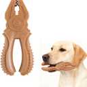 Dog Chew Toys, Aggressive chewer toy for Medium& Large dogs, Made of real pine wood and durable Food-Grade nylon, with Tool Shape Design for Dental Cleaning and Long-Lasting Chewing (brown-Pliers)
