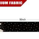 Christmas Table Runner Xmas Golden Tree Star Snowflake Black Merry Christmas 13 x 90 Inch Long Runners Winter Holiday Home Kitchen Table Decor