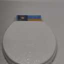 Standard Wood Toilet Seat, White - 17 Inch - Fits All Standard Size Fixtures - Easy to Install Fantasia by Achim Home Decor
