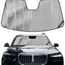 Pigenius Windshield Sun Shade for BMW X7 (G07) 2023-2026 Alpina XB7,Fits xDrive40i M60i & Alpina XB7,Reversible Silver/Black