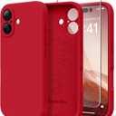 Magnetic for iPhone 17 Case, Compatible with MagSafe, [Full Camera Protection][Screen Protector] Silicone Shockproof Protective Phone Case for iPhone 17 6.3", Deep Red