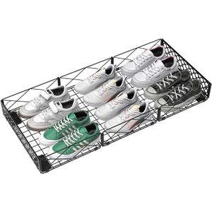 NADAMOO Large Under Bed Storage with Wheels, Low Profile Rolling Under Bed Storage Containers，Foldable Metal Under the Bed Organizer Bins for Bedroom，1 Pack