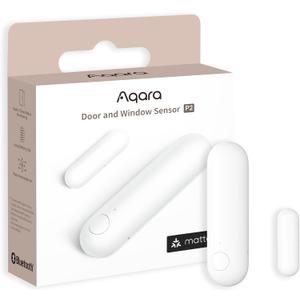 Aqara Door and Window Sensor P2, Matter Over Thread, Requires Thread Border Router, Contact Sensor with Remote Alarm and Local Automation, Supports Apple Home, Google Home, Alexa