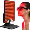 red Light Therapy Panel 630nm 660nm 850nm Combined Wavelengths | Portable Red Light Therapy Panel for Face & Body, 9 Timers, 9 Powers, Adjustable Angle black