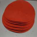 SHACOS Round Braided Placemats Set of 8 Round Table Mats for Dining Tables Washable Fabric Kitchen Table Place Mats (Orange, 8)