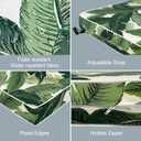 LVTXIII Patio Chair Cushions 19"x19"x3", Water-Repellent Outdoor Seat Cushions for Patio Furniture, Square Chair Pads with Ties for Home Garden Decoration, Set of 2, Swaying Palms Green