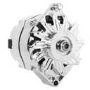 Chrome 1 Wire GM Alternator 100 Amp New Self Exciting High Output One wire Compatible with Chevy 350 305 DELCO Street Rod 10si Sbc 7127SECN100A