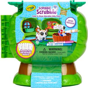 Crayola Scribble Scrubbie Pets Safari Treehouse, Toy Storage Case, Gift for Boys & Girls