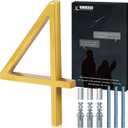 VONDERSO 6 Inch Floating House Numbers for Outside,Modern Metal Address Number 4,Durable Weather-Resistant Gold Powder Coated Finish,No Fading (Gold)