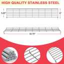 DcYourHome 66045 Warming Rack for Weber GS4 Genesis II 400 Series, Genesis II E-410 S-410 SE-410 Parts, 32 3/4 Inch Stainless Steel Warming Rack for GS4 Genesis 2 Weber 400 Grill Parts