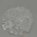 60 Pcs Reuable Ice Cubes White Clear Plastic Ice Cube to Keep Our drinks such as Lemon Wine Water Cool Longer Pretty for Party Wedding Filled With Pure Water