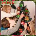 Beeveer 24 Pcs Christmas Ceramics to Paint Ball Ornaments Craft Christmas Ceramic Craft DIY Painting Kit 3D Ready to Paint Your Own Kit Xmas Ball DIY Ornaments Gifts Party Favor