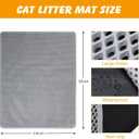 Double Layer Cat Litter Mat, 30x24 Inch Waterproof Litters Box Mat, Non-Slip Cat Mat for Litter Box