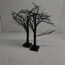 Dazzle Bright 2 Pack 20 Inch Orange & Purple Lighted Halloween Birches Tree Decor, 24 LED Battery Operated Halloween Decorations Artificial Black Spooky Tree with Timer for Indoor Home Party