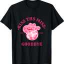 Kiss the miss goodbye cowgirl bachelorette party 2024 T-Shirt XL