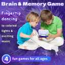 2 x Fast Press Game for Kids 4-8, Handheld Light Up Brain & Memory Games with LED Screen Electronic Pop Fidget Games Travel Stress Relief Sensory Fidget Toys Gifts for 6-12 Years Old Kids Boy