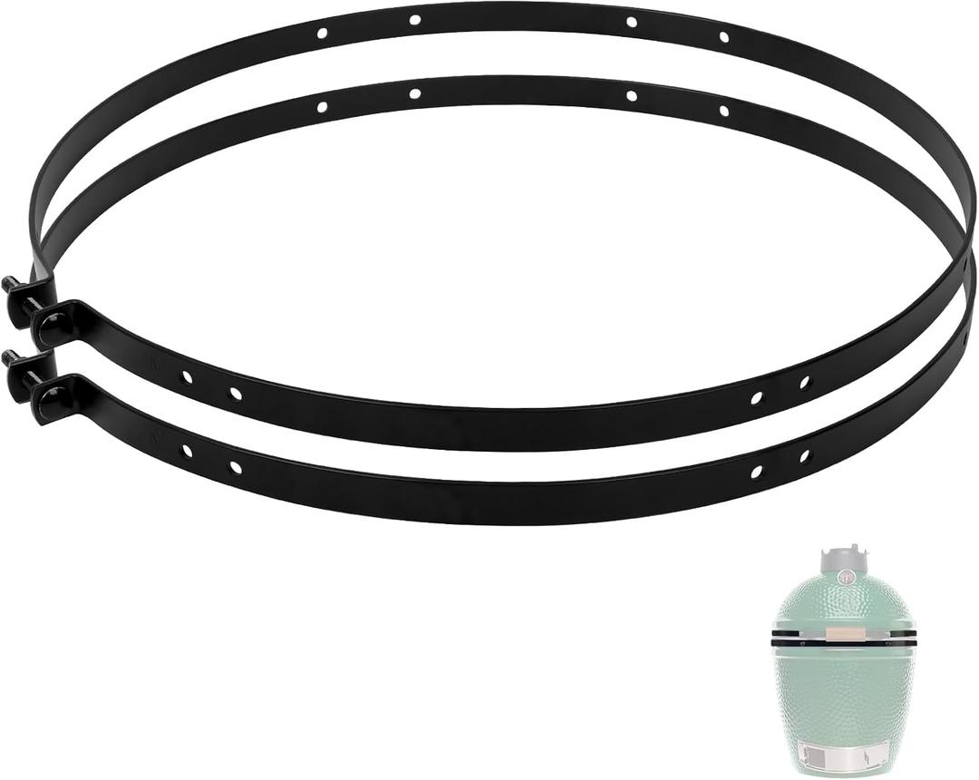 Vankey Hinge Band for Medium Green Egg, Heavy Duty Carbon Steel Bands, Replacement Band for Large Big Size Green Egg Accessories, Effortless Install & Perfect SealM-One-Piece