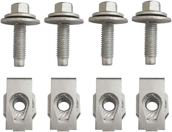 4034A Front Skid Plate Filter Nuts & Bolts Steel Fits for 2015-2024 Ford F-150 Expedition Lincoln Navigator (4-Pack)