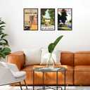 upsimples 11x17 Picture Frame Black 3 Pack, Scratch-Proof 11 x 17 Poster Frames for Photo Gallery - Slide-In Strips, Horizontal or Vertical Wall Mounting