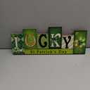 Valentine Decorations for Home & Valentines Day Decor, St. Patrick's Day Decorations Double-Sided Tabletop Wooden Sign, Farmhouse Centerpieces for Table, Desk, Mantel, Fireplace Indoor