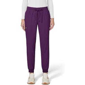 KOI Basics Women's 741 Gemma Jogger Pant Small Tall, Eggplant