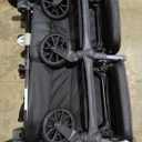 Joovy Kooper X2 Side-by-Side Double Stroller Featuring Dual Snack Trays, One-Handed Fold, Multi-Position Reclining Seats, Adjustable Leg Rests, and 2 Zippered Pockets for Storage, Forged Iron