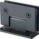 Alise Glass Shower Door Hinges, 90 Degree Hinges for Bathroom Doors,Heavy Duty Stainless Steel Cabinet Hinge Wall to Glass,Frameless Shower Doors Hardware Replacement Part,Black (1P)