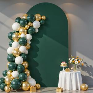 7.2 ft Arch Backdrop Cover Hunter Green - Double-Sided Spandex Arch Covers Stretchy Backdrop for Balloon Arches Birthday Party Baby Shower Banquet Wedding Photo Background