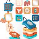 Busy Board for 1 Year Old, Travel Toys for Toddlers 1-3, Montessori Busy Board - Car Airplane Essentials, Sensory Activity Cube Birthday Gifts for Baby Infant Boy Girl