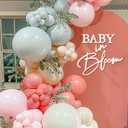 Baby in Bloom Sign, 16x24 Felt Letter Baby Shower Sign Baby in Bloom Party Decor Backdrop for Boy or Girl Baby Shower Gender Reveal 1st Birthday - White