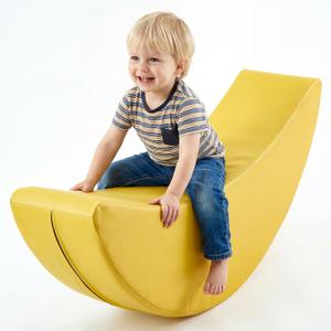 Geelin Banana Sensory Rocking Chair for Kids, Foam Rocker Seat for Toddlers, Focus & Engagement, for Classroom, Daycare, Playroom & Calm Corner, Yellow, 44.8" x 18.5" x 9.8"