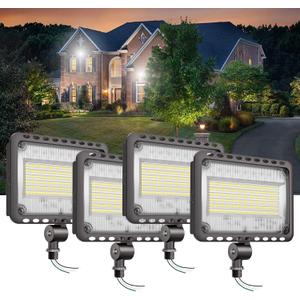CINOTON 120W 16800LM LED Flood Lights Outdoor, 5000K, UL Listed,4 Pack