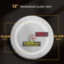 12" Microwave Replacement Turntables, Microwave Glass Plate Compatible with Replacement Part of W11367904/ W10337247/ AP6892124/ W11335034/ WPW10337247 etc Dishwasher Safe