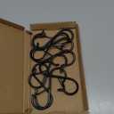 8 Pack S Hooks for Hanging, 3.5 inch Heavy Duty Metal S Hooks with Safety Buckle S Shaped Hooks Pot Rack Closet Hooks for Hanging Plants, Clothes, Kitchen Utensil, Pots, Pans, Bags (Black)