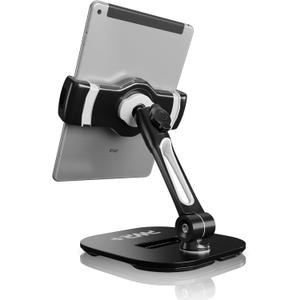 Tablet Stands and Holders Adjustable: Tablet Cell Phone Holder 360 Degree Swivel Angle Rotation for 4 to 11 inches Tab Phone iPad Samsung Galaxy Perfect POS Kitchen Bedside Office Table Reception