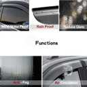 NI60 Original Side Window Wind Vent Deflector,4pcs Outside Mount Tape-On Nice Sun Rain Guards Set,Window Visor fit for 2017-2023 Nissan Armada
